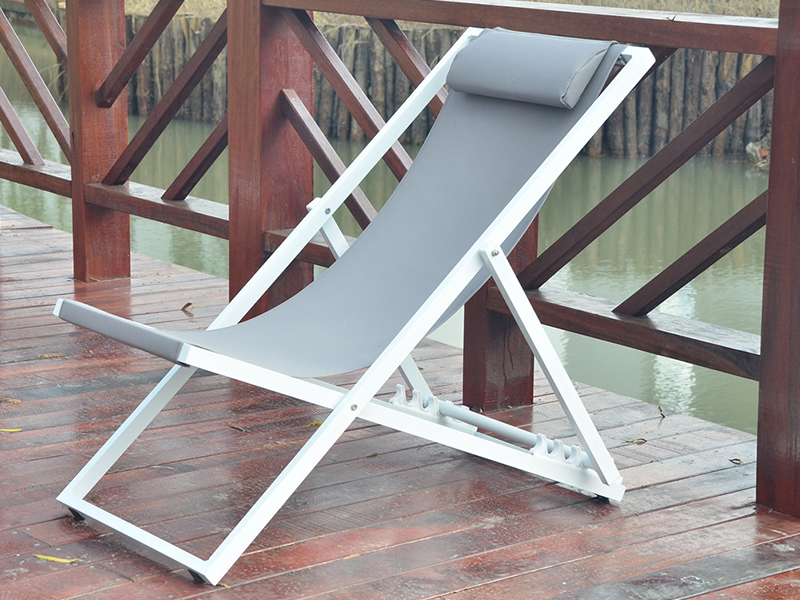 Beach Chaise Lounge Dospelá plážová stolička, hliníkové skladacie kreslo, vonkajšie kreslo pre voľný čas YQ-TB-4031